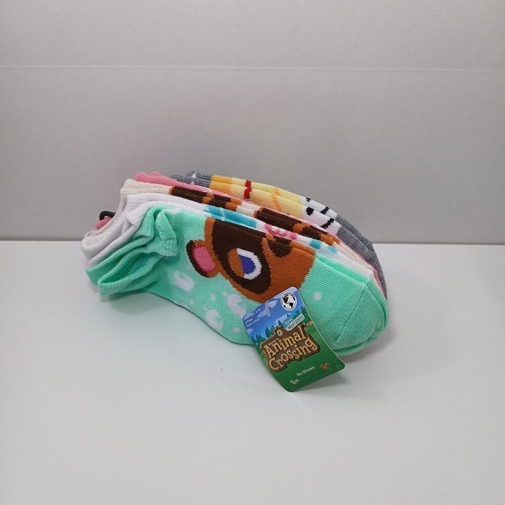 New Horizons Animal Crossing Ankle No Show Socks 5 Pairs Womens Size 4-10